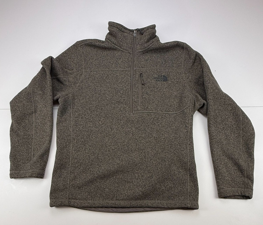 The North Face Men's L Gordon Lyons 1/4 Zip Fleece Brown NF0A33R7 FA18